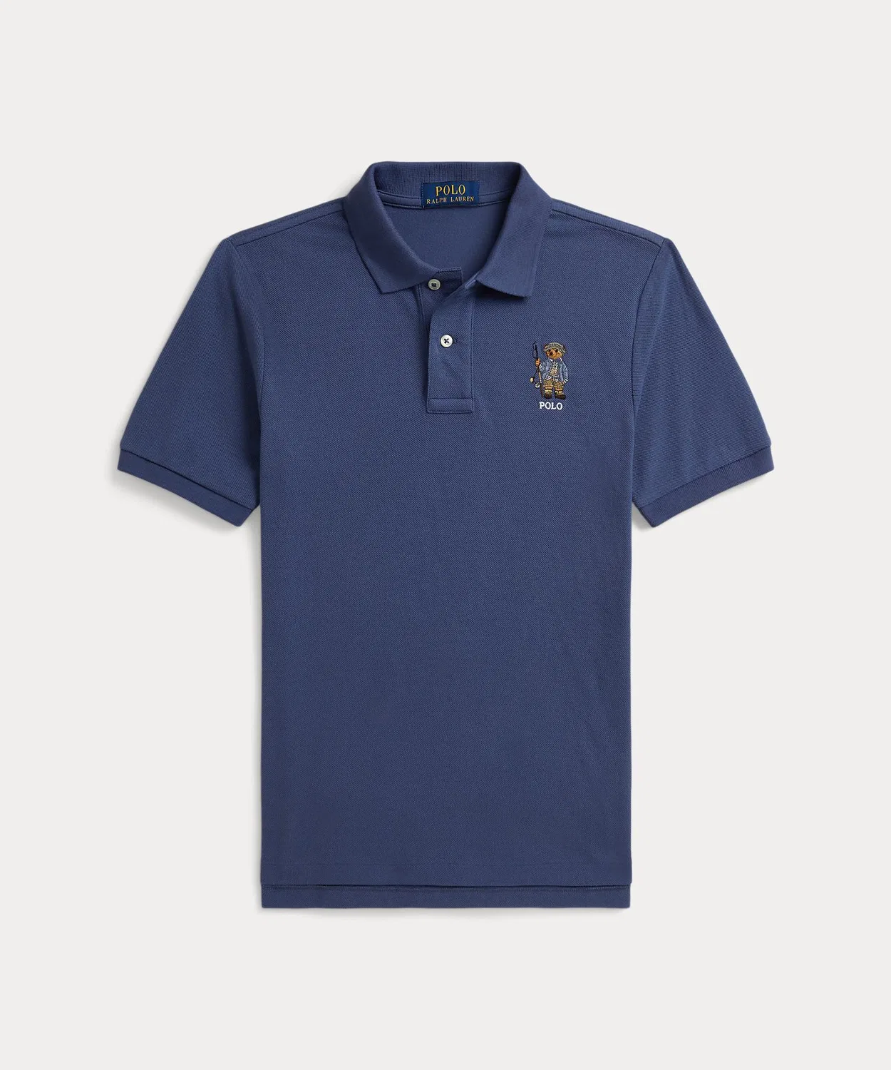 Детская хлопковая меш-поло с вышивкой Polo Bear POLO RALPH LAUREN CHILDRENSWEAR, Navy