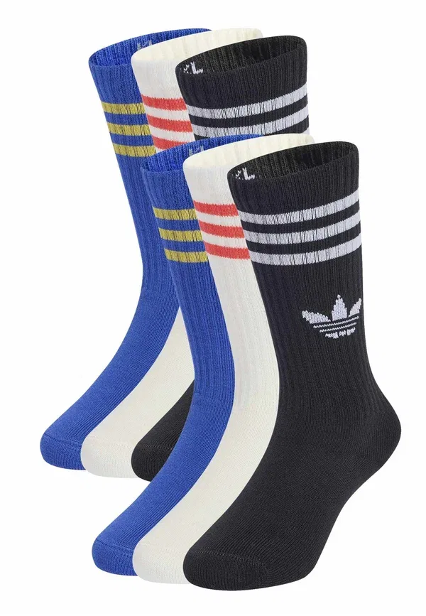 Комплект из 6 пар носков Crew унисекс Adidas Originals, белый/черный/синий