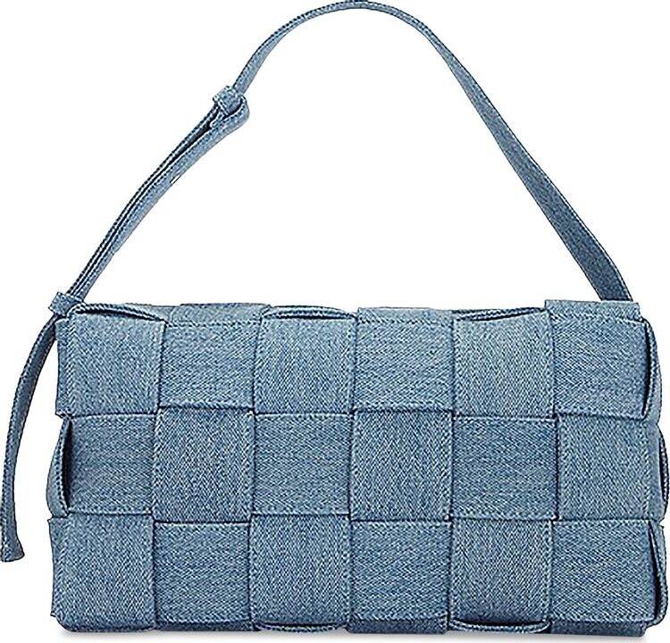 

Сумка Bottega Veneta Brick Cassette Indigo Washed, синий