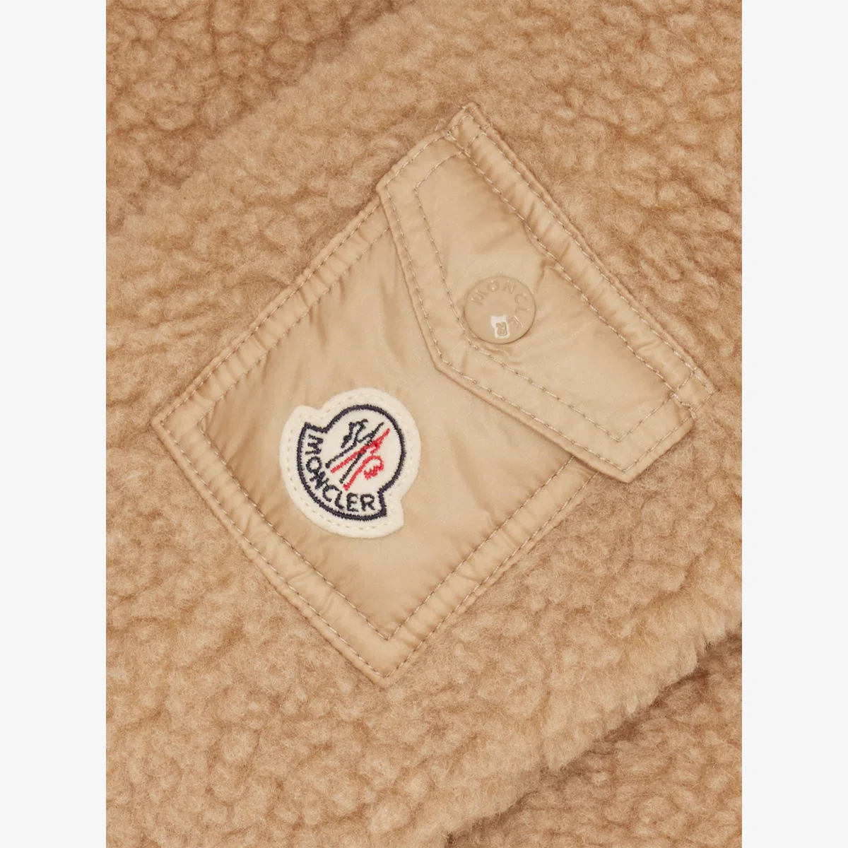 Комплект Brand-badge из двух предметов: плюшевый мишка и хлопковый комбинезон (1-12 месяцев) Moncler, коричневый — фото 2