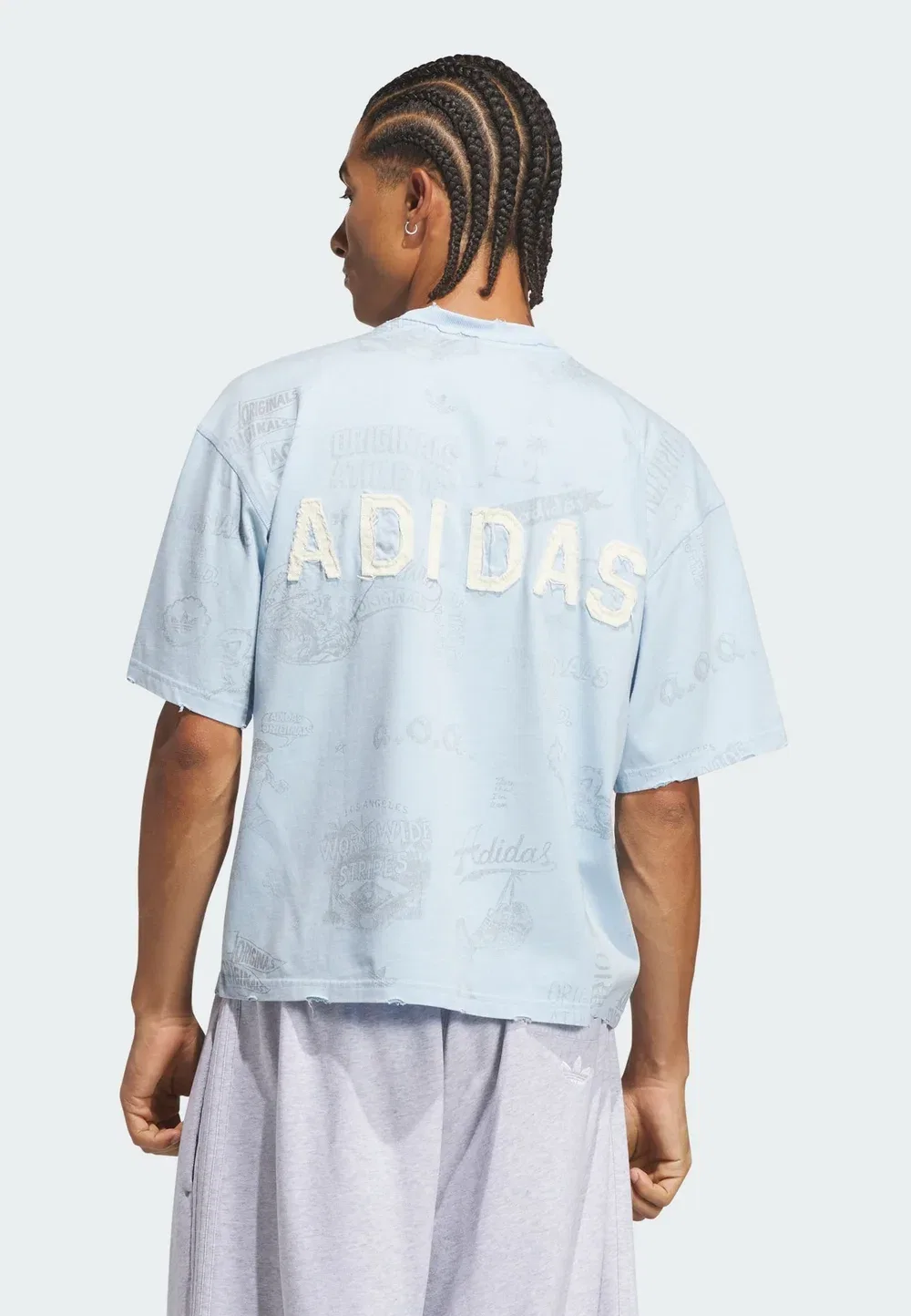 Футболка с графическим принтом Texas A&M Aggies Originals Varsity - футболка с принтом Adidas Originals, Clear Sky — фото 2