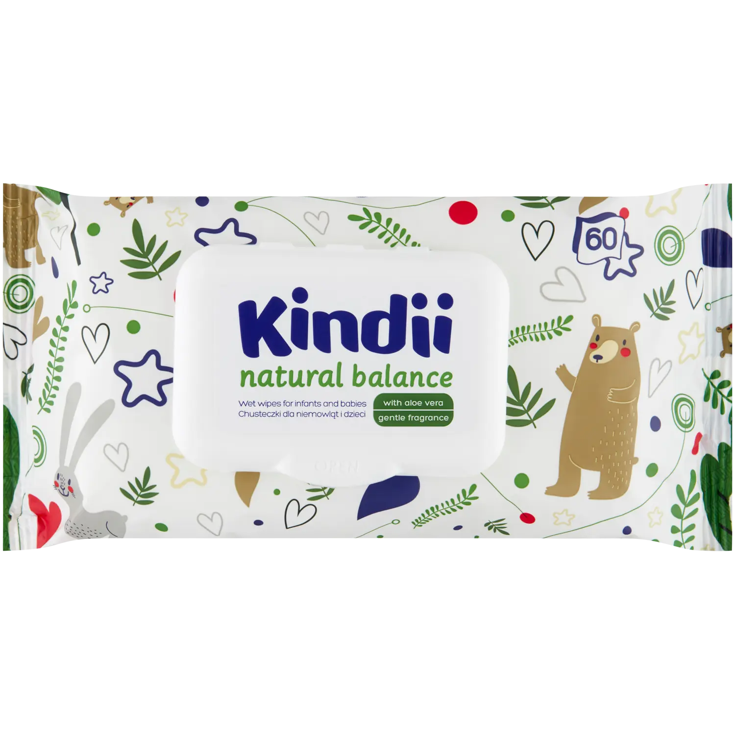 

Kindii детские влажные салфетки, 60 шт/1 упаковка