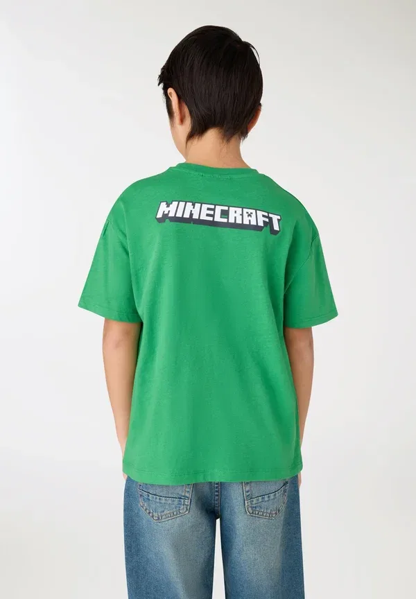 Футболка с принтом Minecraft, Mc stampa, Terranova, зеленый — фото 3
