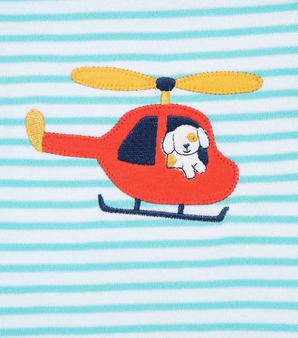 Комплект боди и штанов с принтом вертолета Little Me Helicopter The Mom Store — фото 2