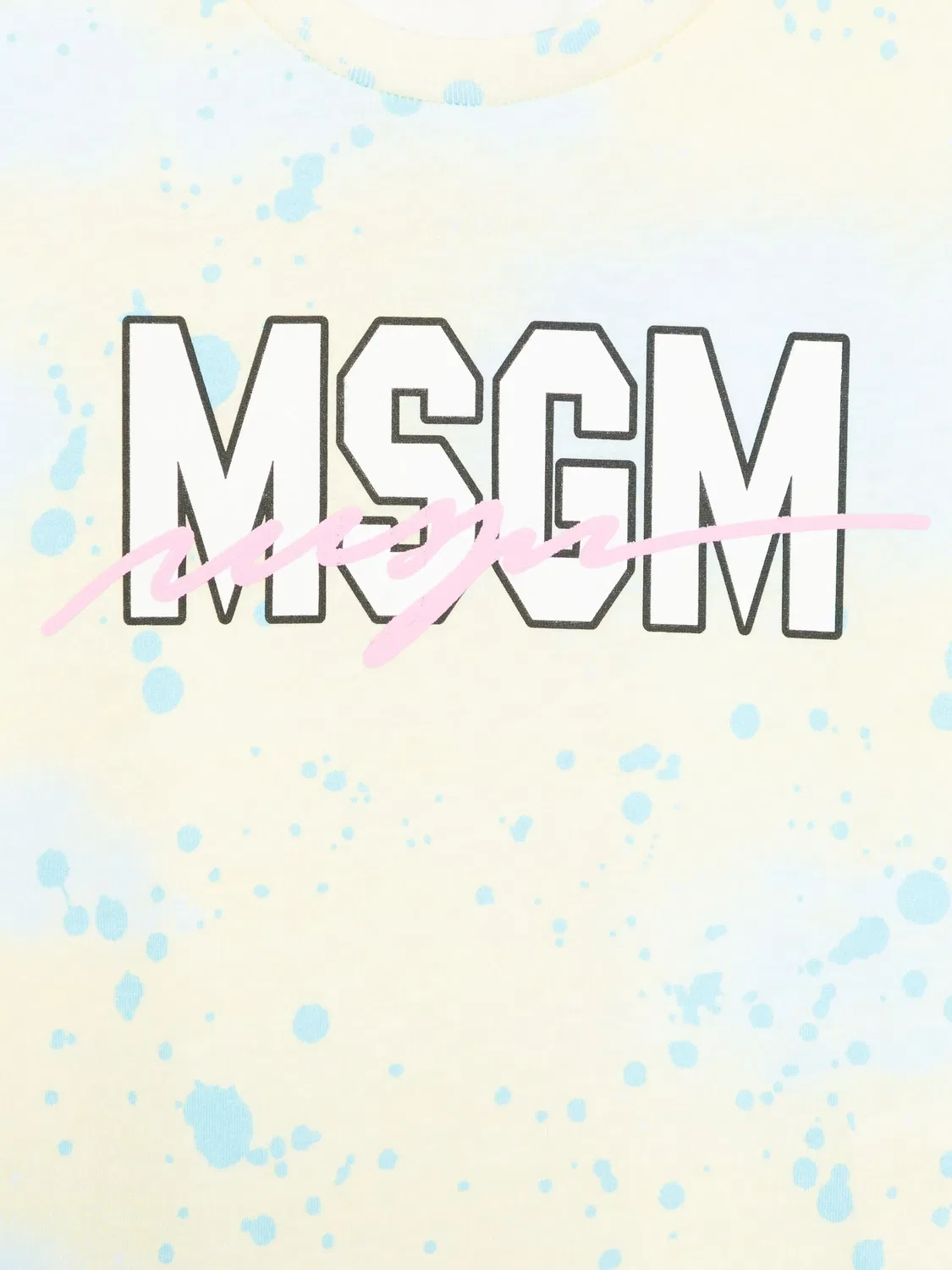 Футболка с красками MSGM, небесно-голубой — фото 2