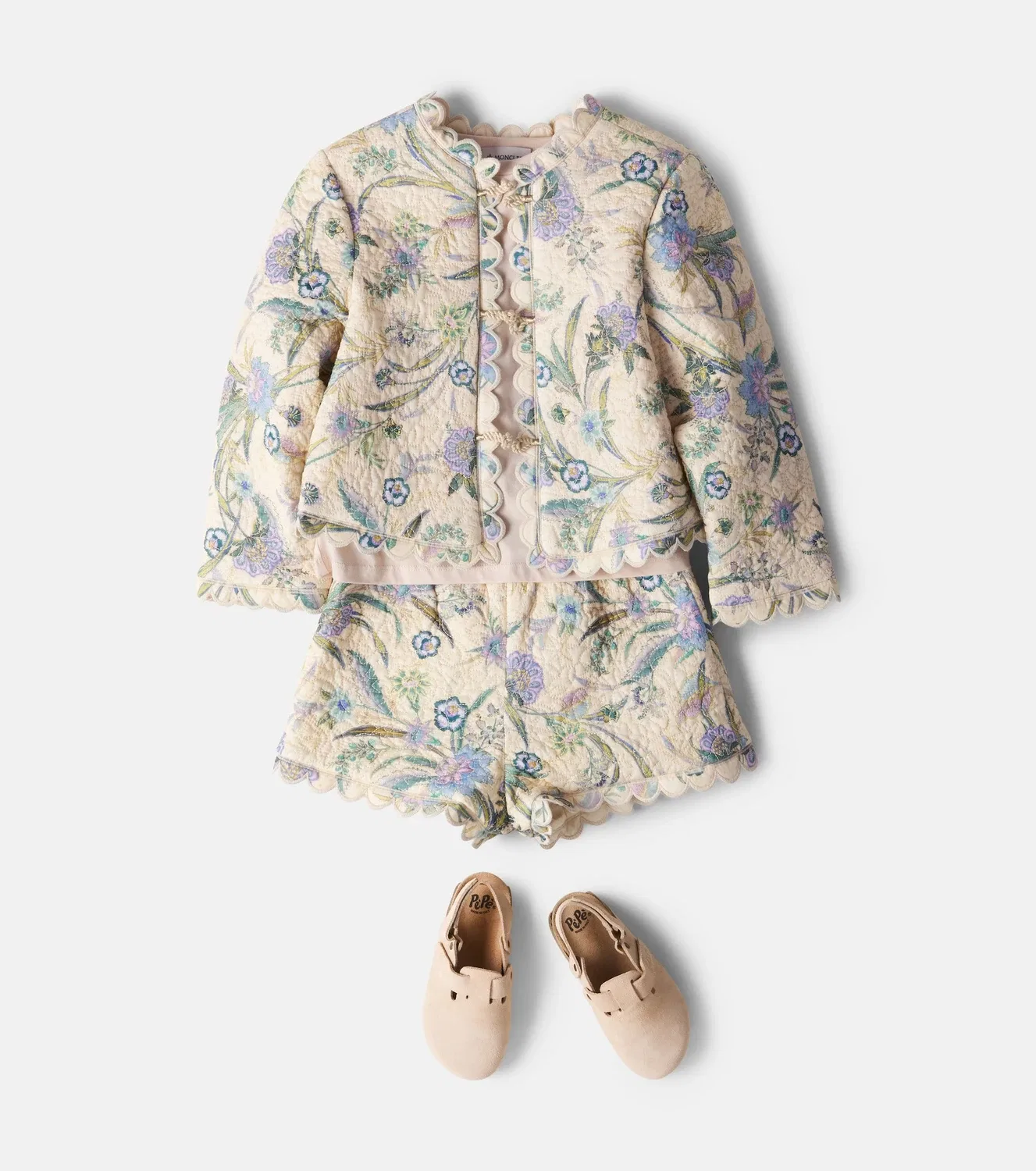 Легкая куртка с цветочным узором Zimmermann Kids, белый — фото 2