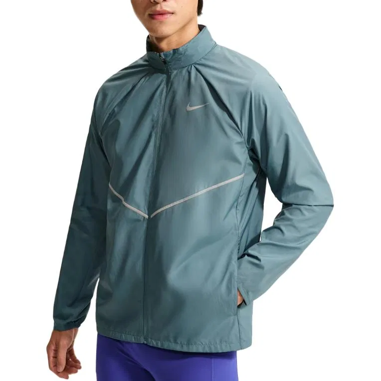 Мужская беговая куртка с капюшоном Nike MILER, Smoke Blue