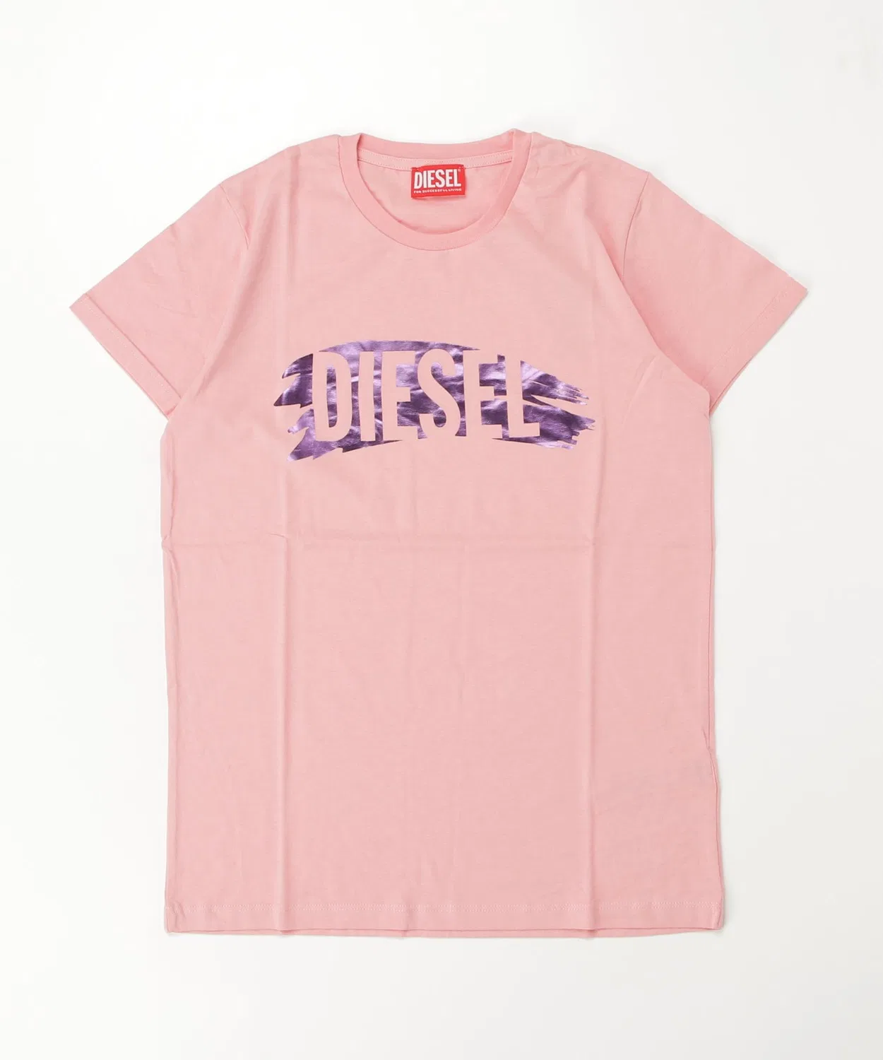 Детская футболка с коротким рукавом и брендовым логотипом DIESEL KIDS, Light Pink