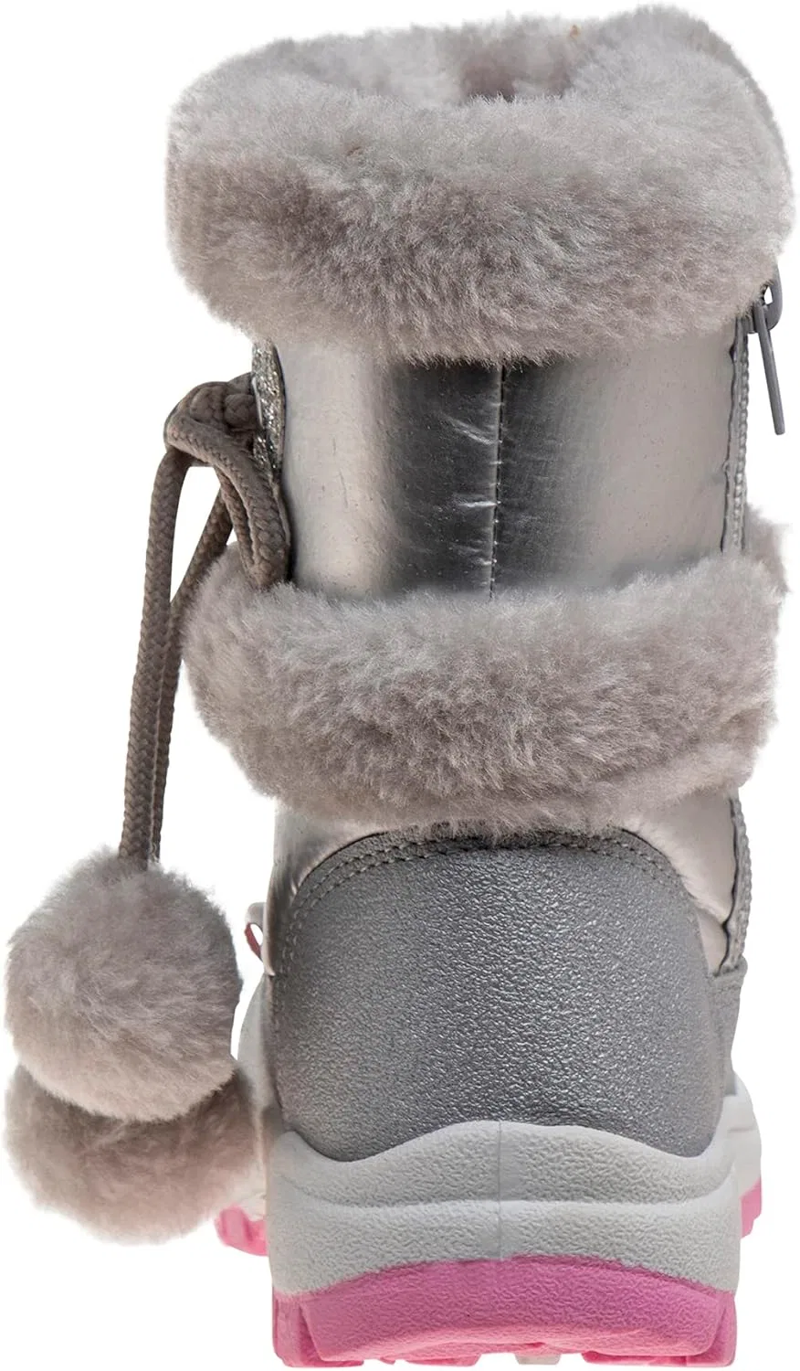 Детские снежные ботинки для девочек Rugged Bear, Silver/Pink — фото 3