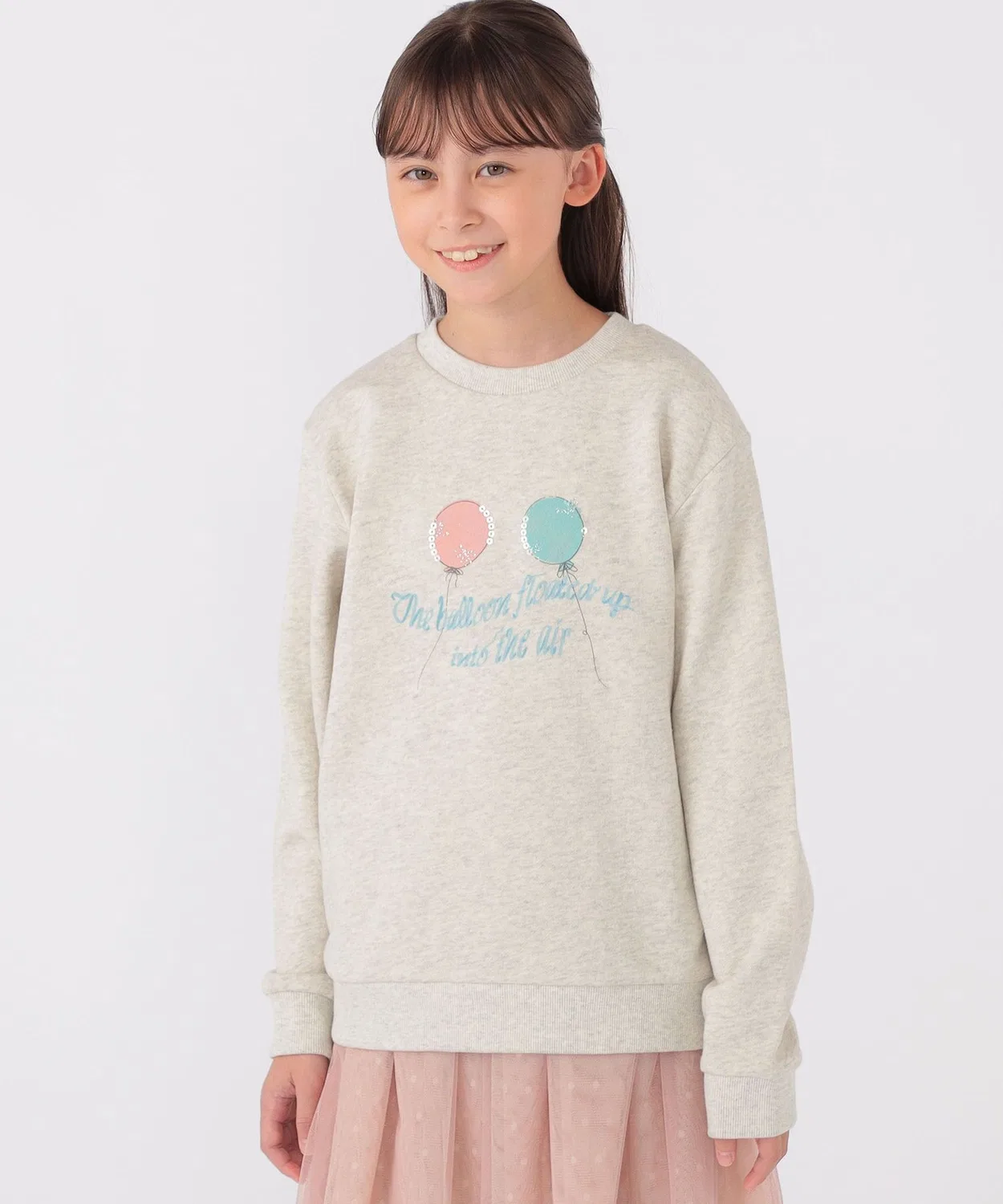 Детское худи с принтом Balloon SHIPS, Овсяный — фото 3