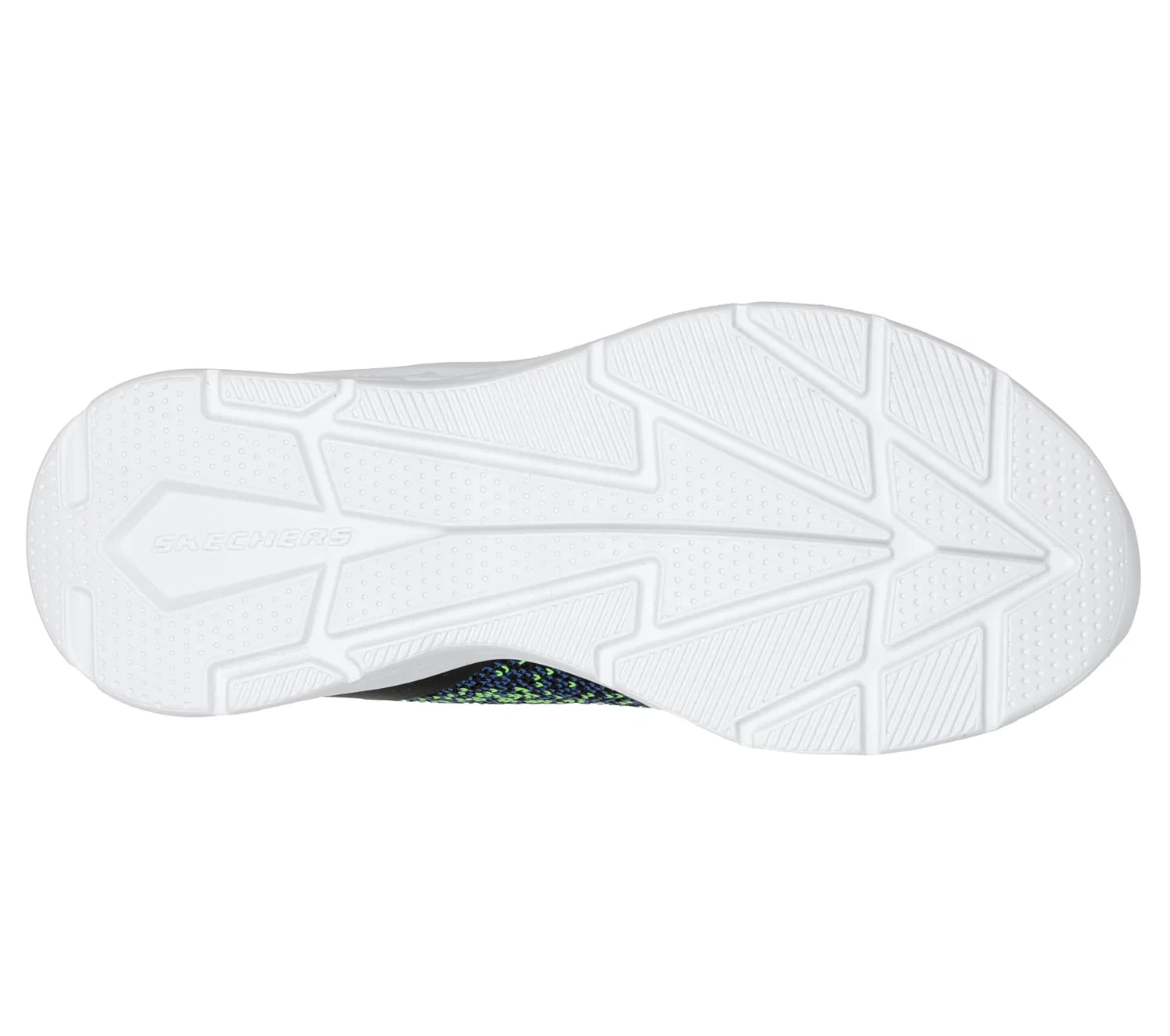 Детские кроссовки для мальчиков с принтом Microspec Max Gorvix Skechers, Black Blue Lime Synthetic Lime Trim — фото 4