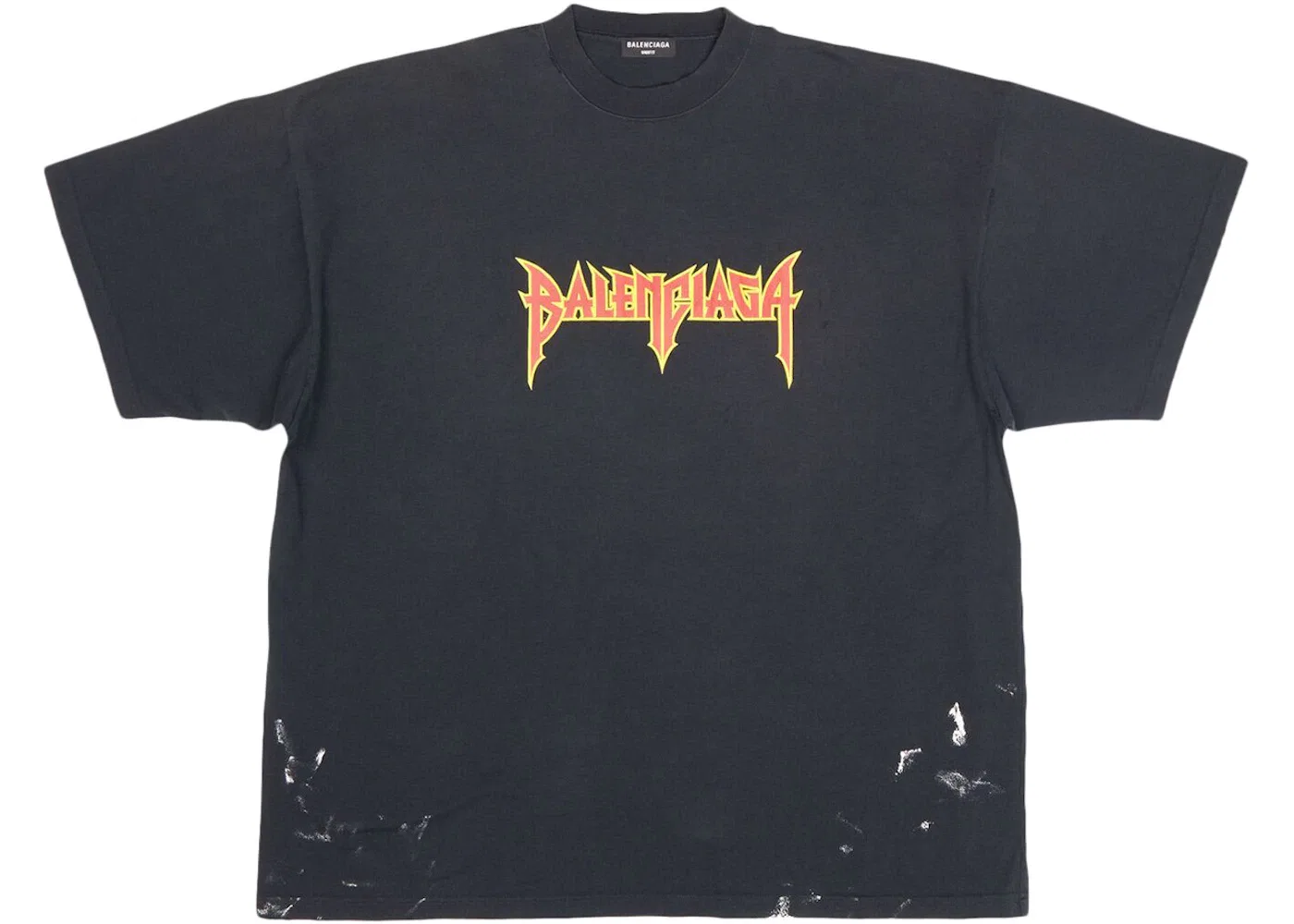 Мужская футболка оверсайз металлик Vintage Balenciaga, Black Multi