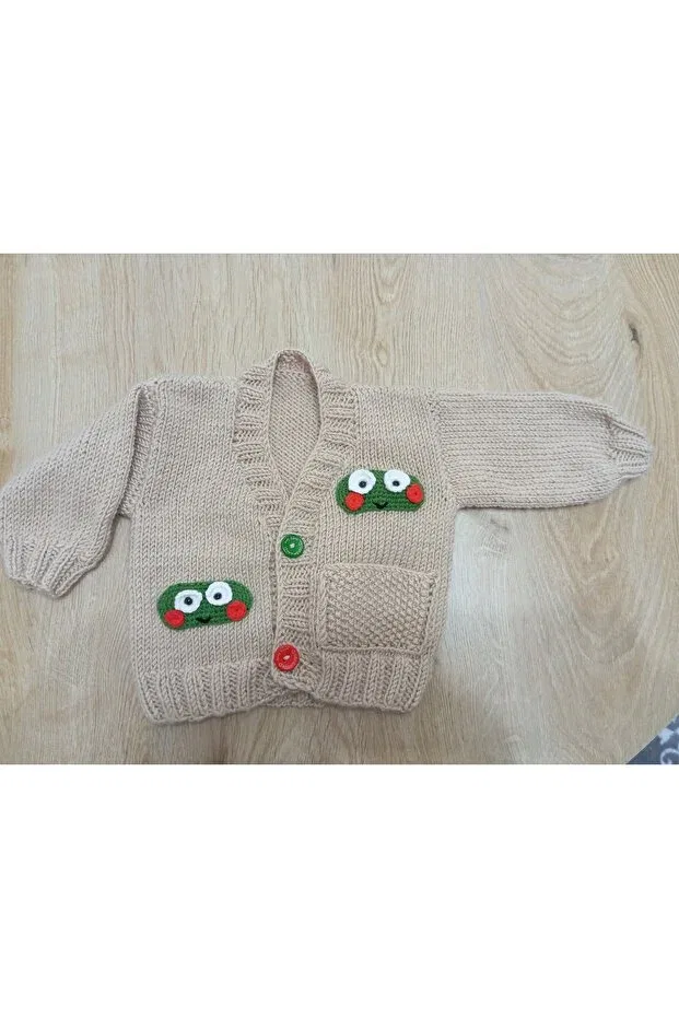Детский кардиган вязаный с рисунком Numistore, Light Brown
