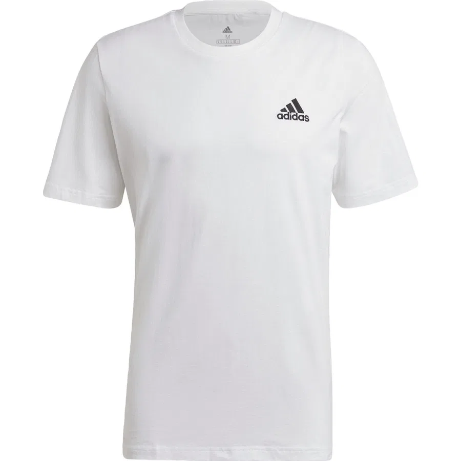 Футболка с вышитым логотипом adidas Essentials Embroidered Small Logo Tee, Бело-черный