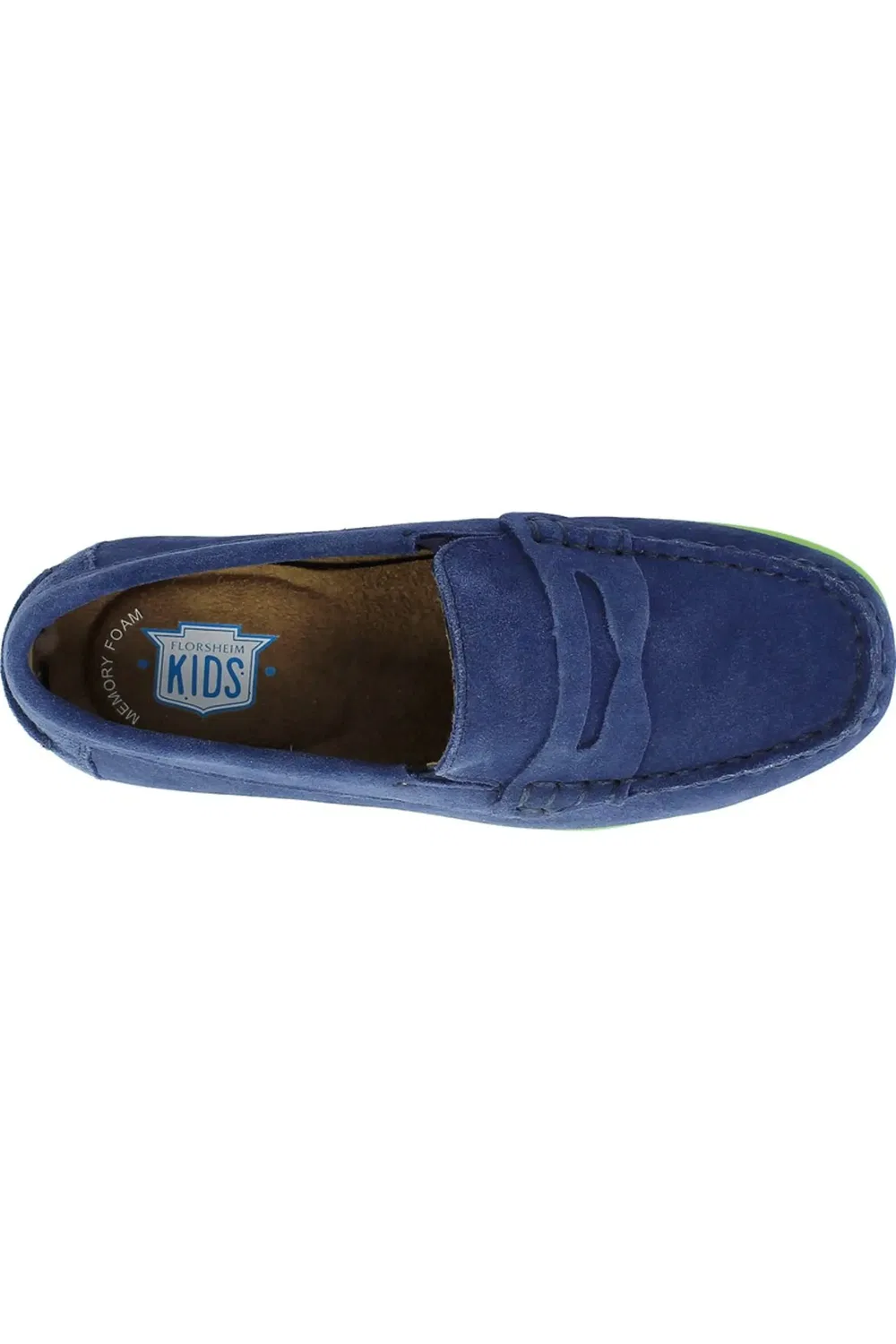 Детские туфли лоферы из гладкой кожи Jasper Jr Florsheim, Blue Suede — фото 4