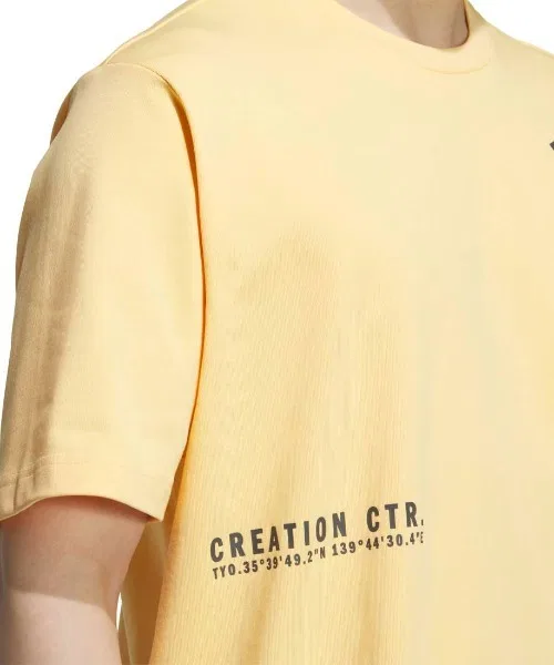 Мужская футболка с принтом и брендовым логотипом Adidas Brand Love, Оранжевый — фото 4