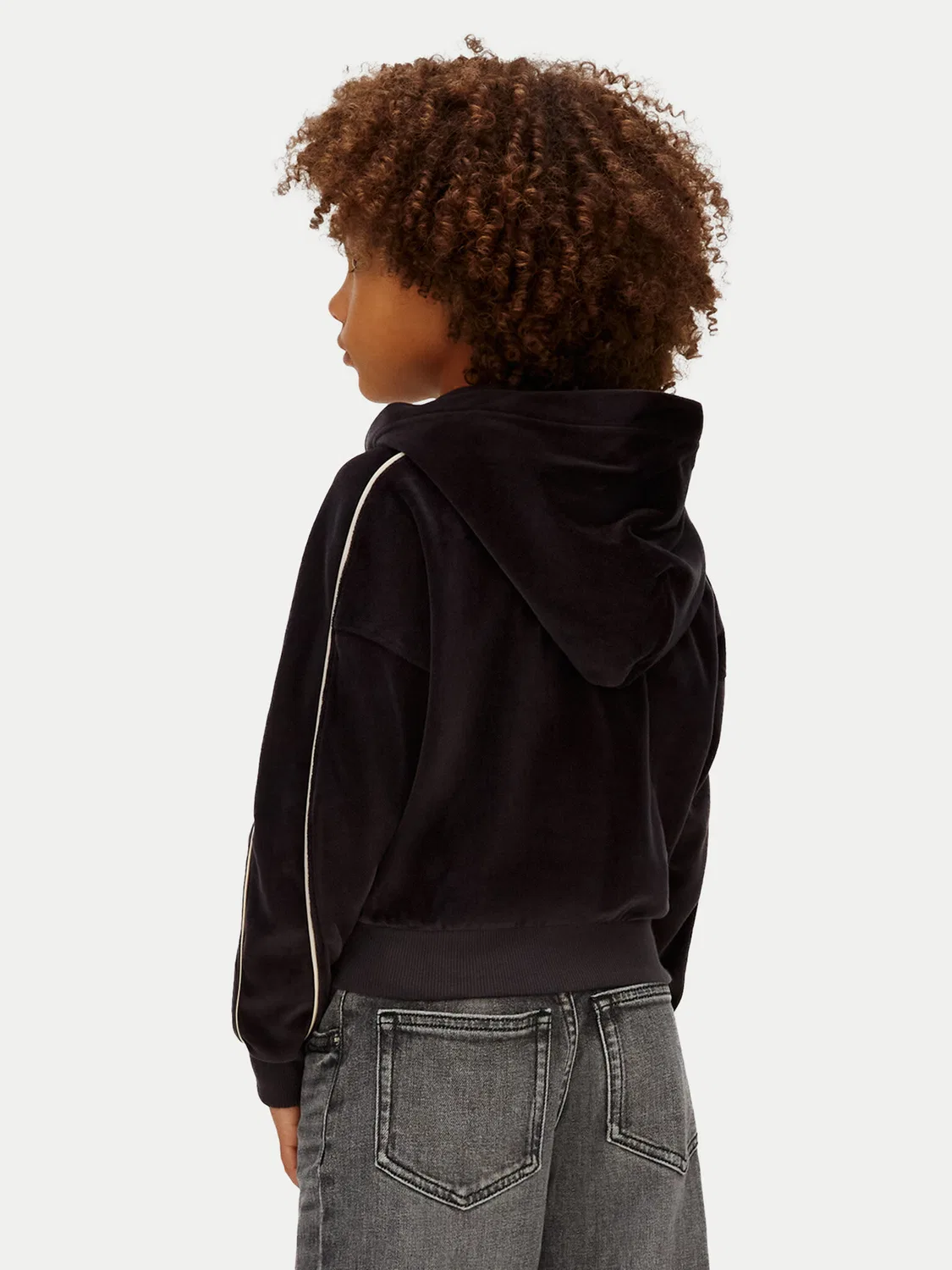 Толстовка стандартного кроя для девочки Velvet Calvin Klein Jeans, черный — фото 3
