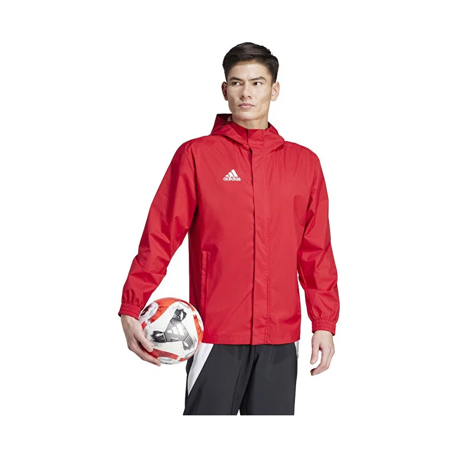 Мужская ветровка с капюшоном Entrada 22 All Weather adidas, Красный — фото 3
