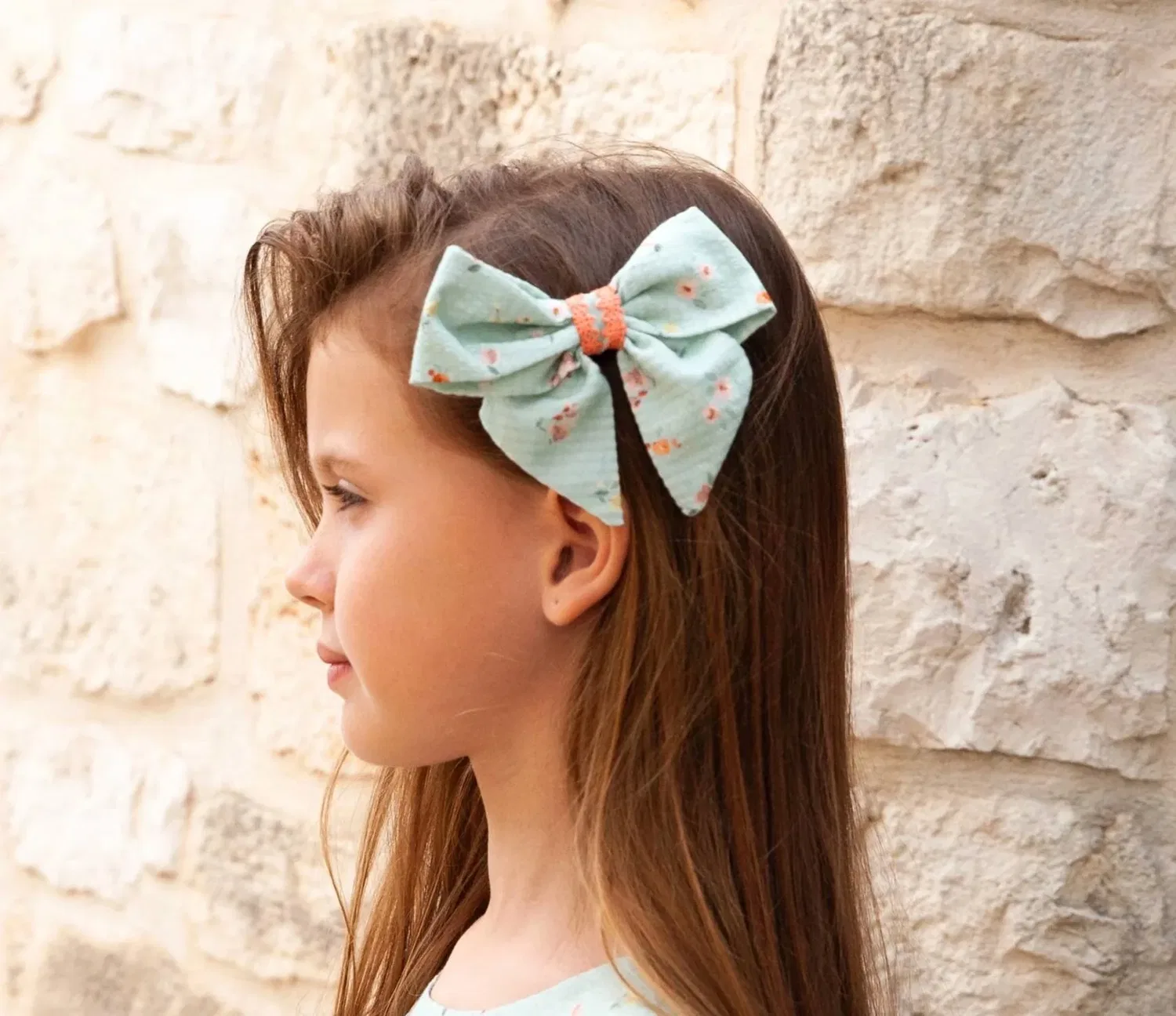 Детский комплект юбки и блузки с цветочным принтом Alana Skirt Set Bebe, синий — фото 4