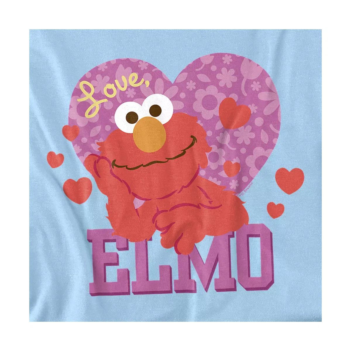 Детское боди с коротким рукавом с принтом Elmo Sesame Street, Светло-Голубой — фото 2