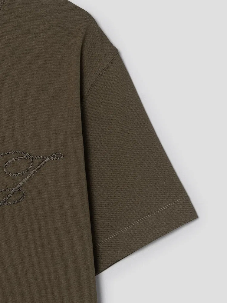 Футболка с логотипом Le Tshirt Logo JACQUEMUS, Khaki — фото 4