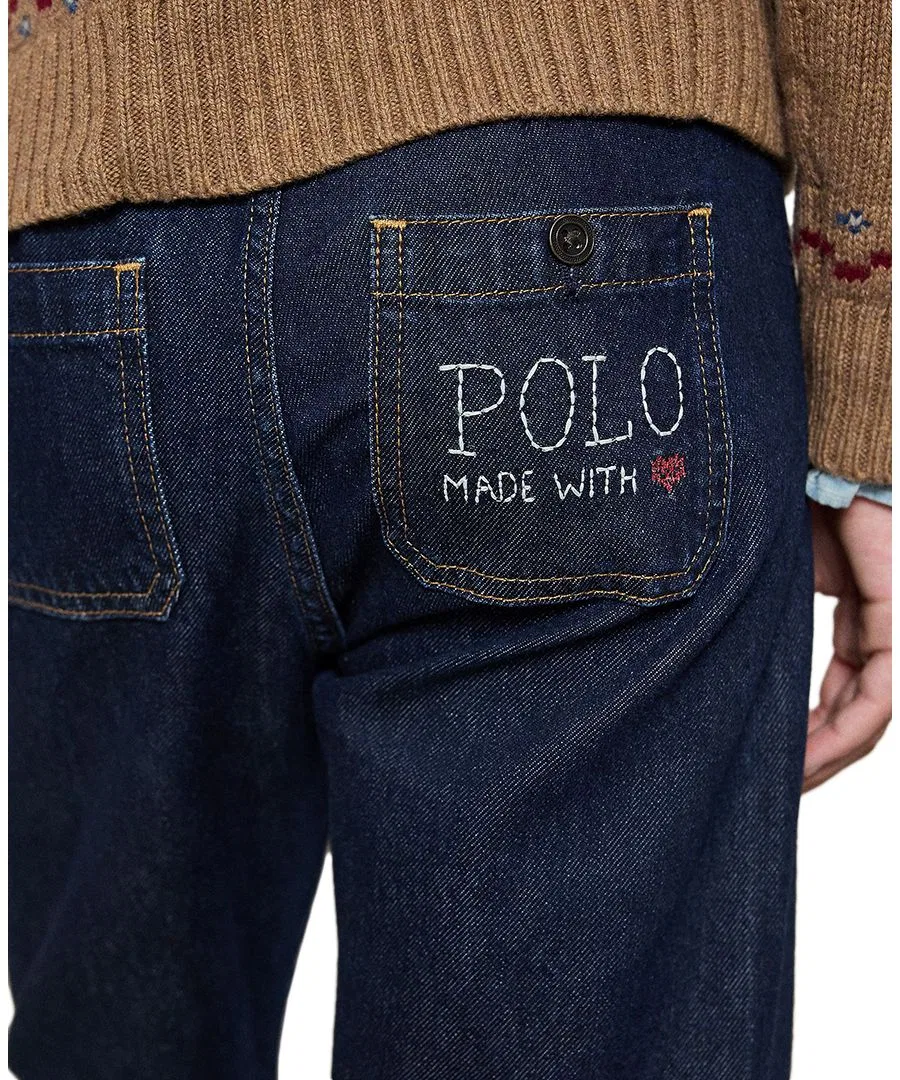Джинсы клеш с вышивкой Logo Flared Denim Jeans Polo Ralph Lauren, Bigelow Wash — фото 3