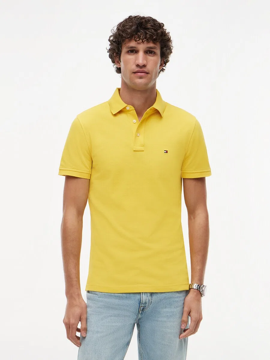 Рубашка TOMMY HILFIGER 'Core 1985' желтого цвета — фото 2