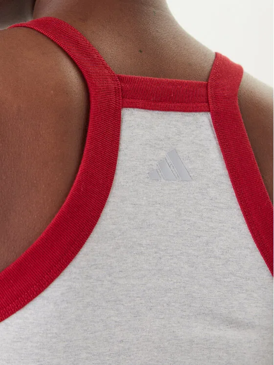 Топ slim fit Adidas, серый — фото 4