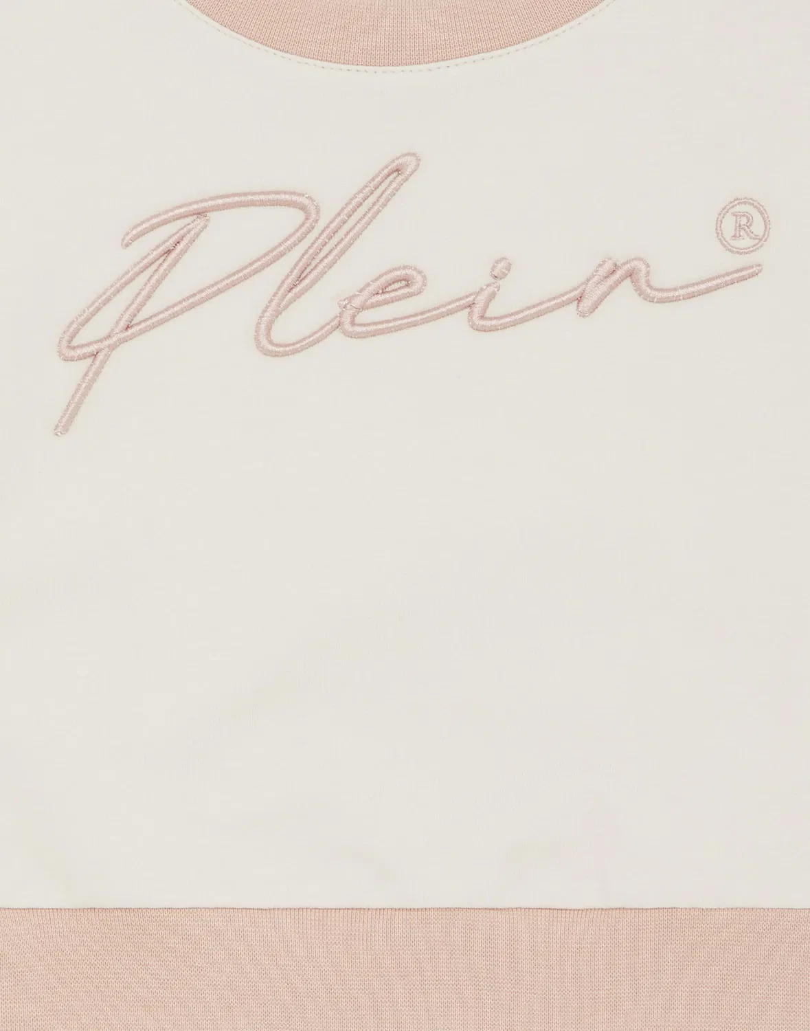 Детский укороченный свитшот с круглым вырезом Signature PHILIPP PLEIN, Offwhite — фото 3