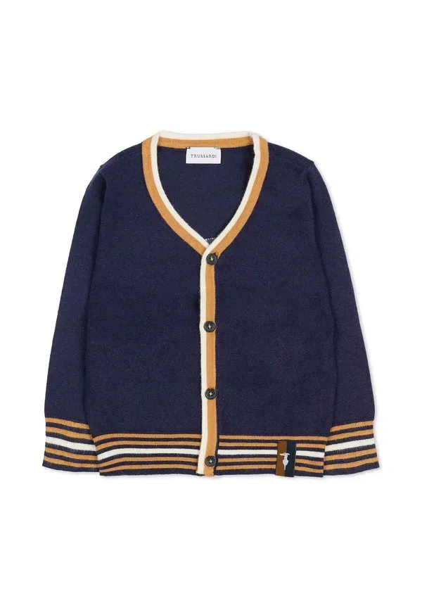 Кардиган из вискозы Cardigan Tru Trussardi Junior, синий