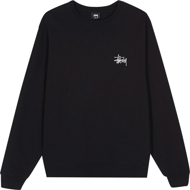 

Толстовка Stussy Basic Crew 'Black', черный