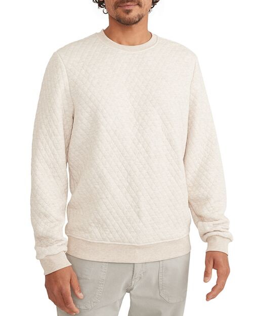 

Стеганый свитер с круглым вырезом Corbet Marine Layer, цвет Ivory/Cream