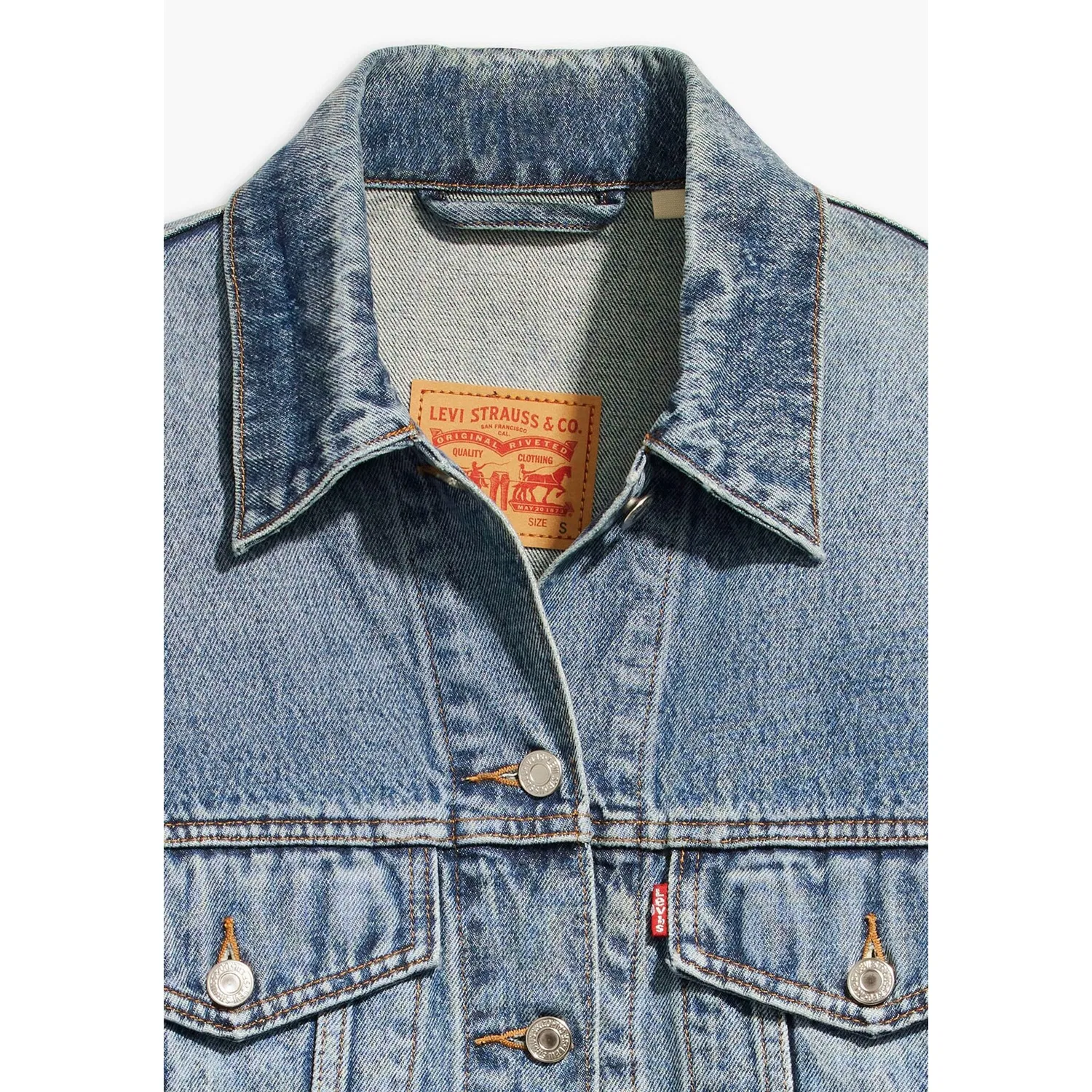 Женская джинсовая куртка оверсайз с отложным воротником Levi's, Turning Heads — фото 4