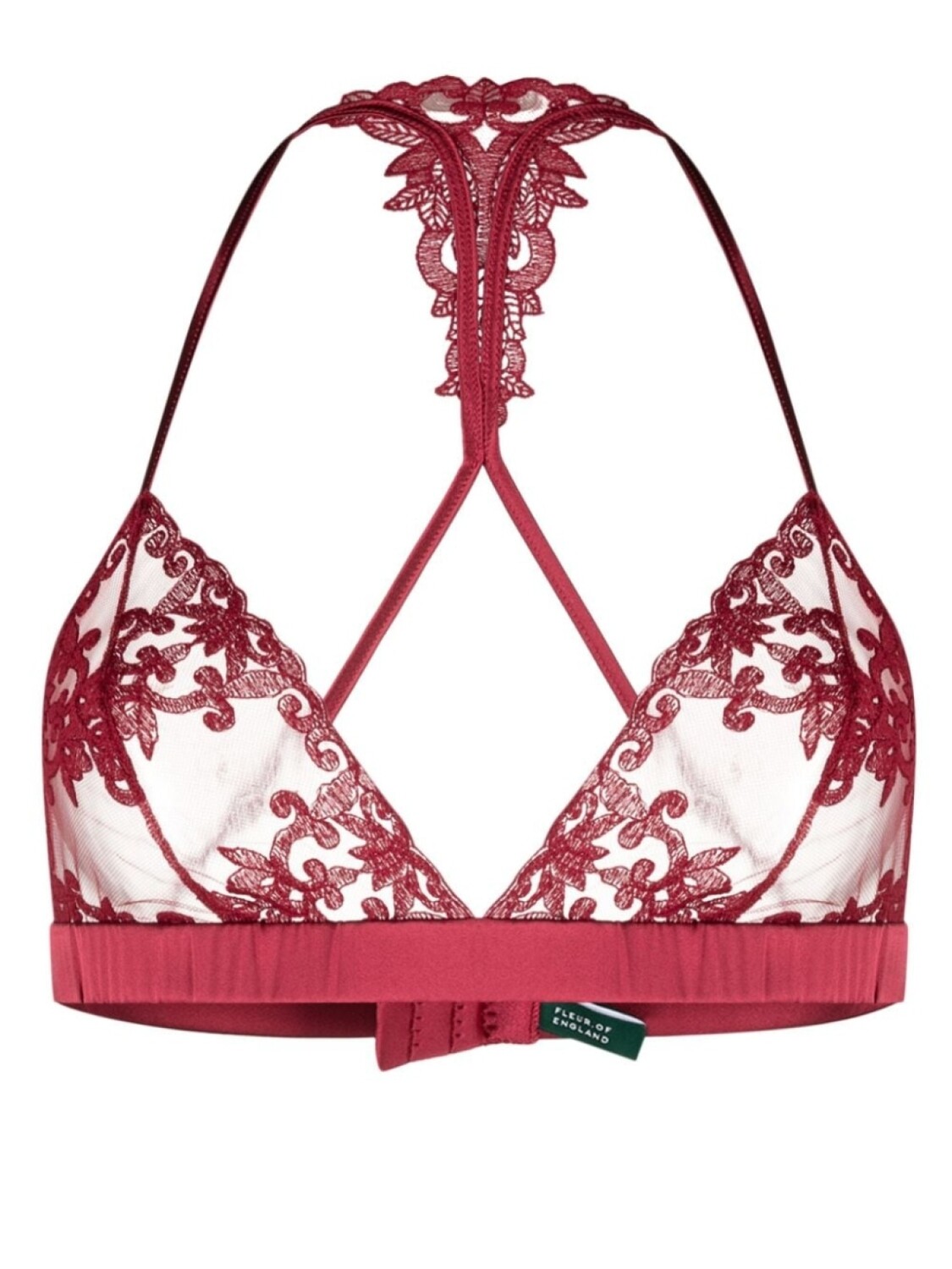 

Fleur Of England кружевной бюстгальтер Gisele Boudoir, красный