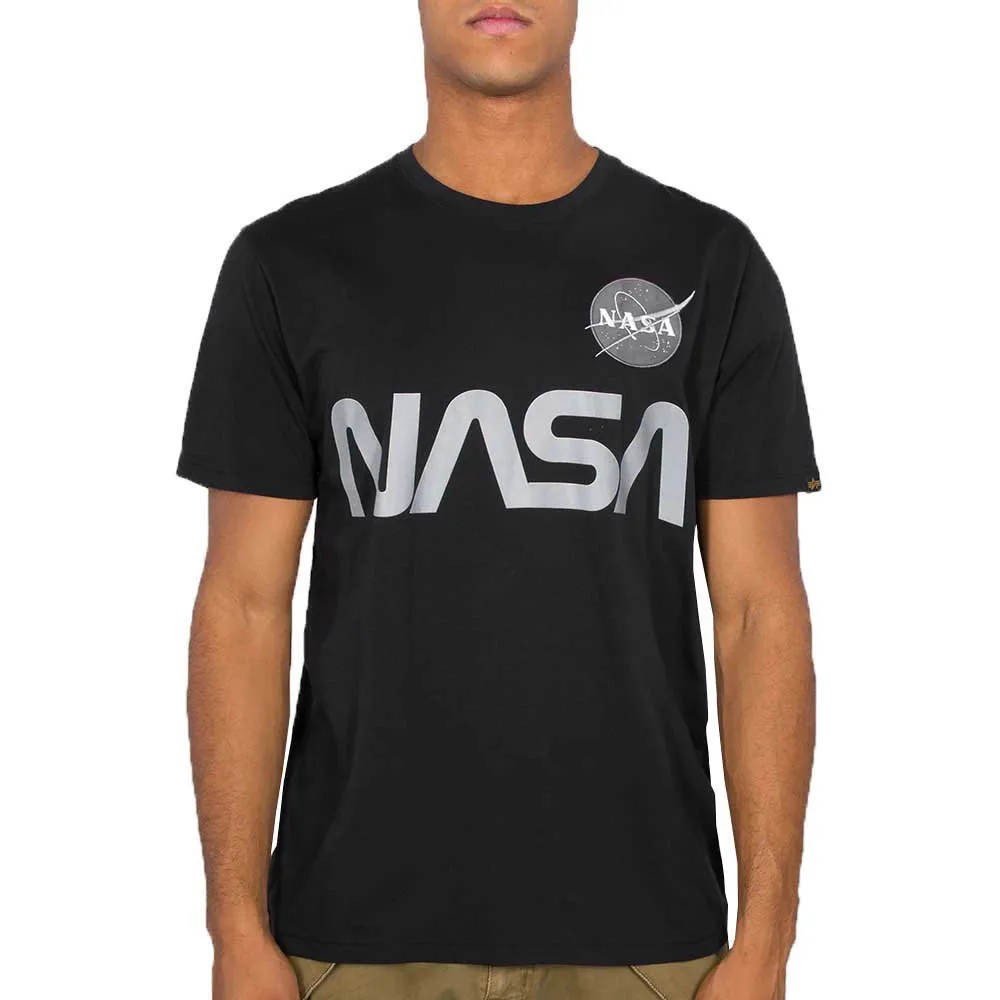 

Футболка с коротким рукавом Alpha Industries NASA Reflective, черный