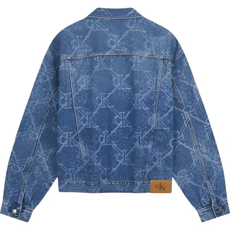 Мужская джинсовая куртка с отложным воротником Calvin Klein, Denim Blue — фото 3