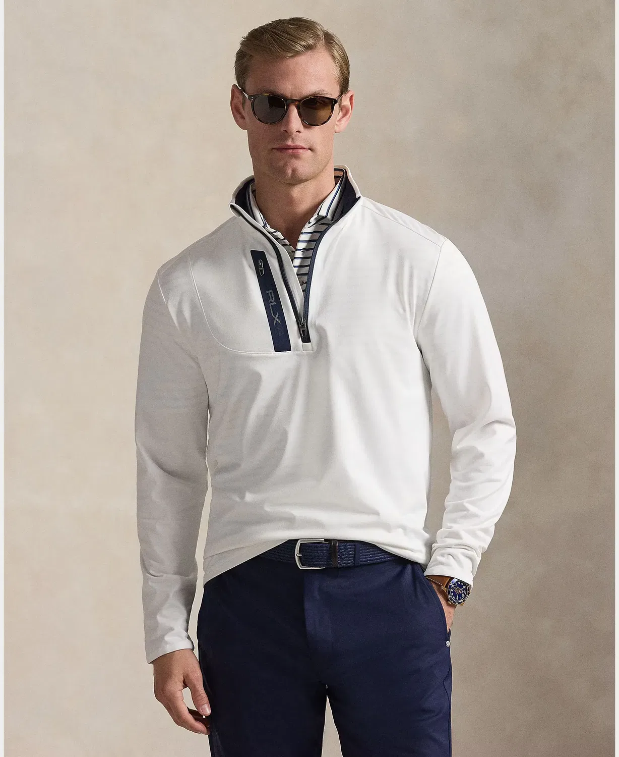 Мужской свитшот из эластичного трикотажа Ralph Lauren, Blanco
