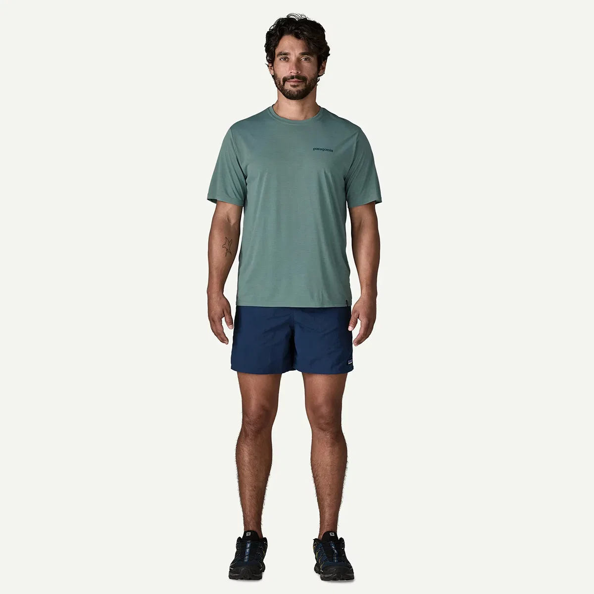 Мужская футболка с коротким рукавом с принтом Capilene Cool Boardshort Logo Daily Shirt Patagonia, Dyno White — фото 3