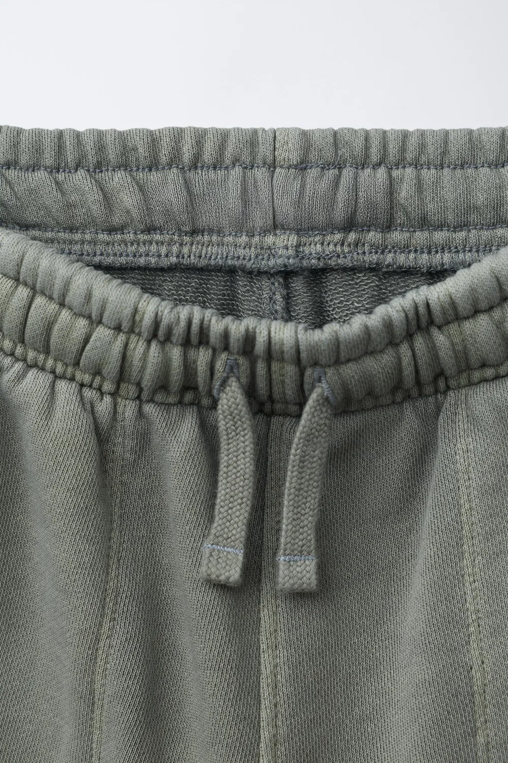 Плюшевые шорты-бермуды в стиле карго ZARA, Washed Green — фото 3