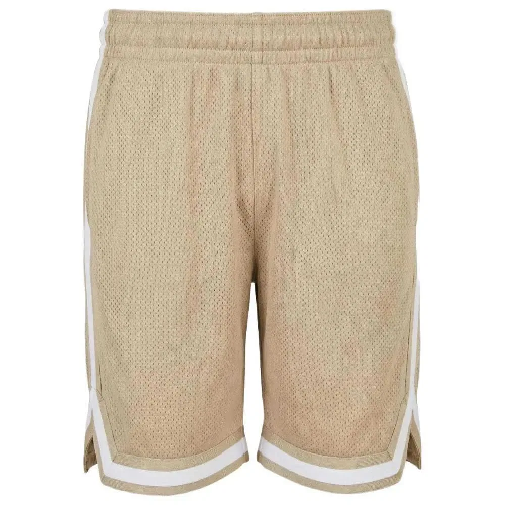 Детские шорты с боковыми полосами Stripes Mesh Shorts Urban classics, Beige — фото 3