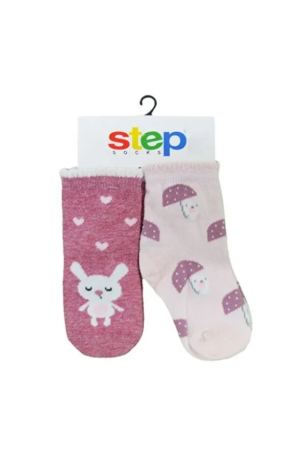 Детские носки для новорожденных хлопковые Step, Pink
