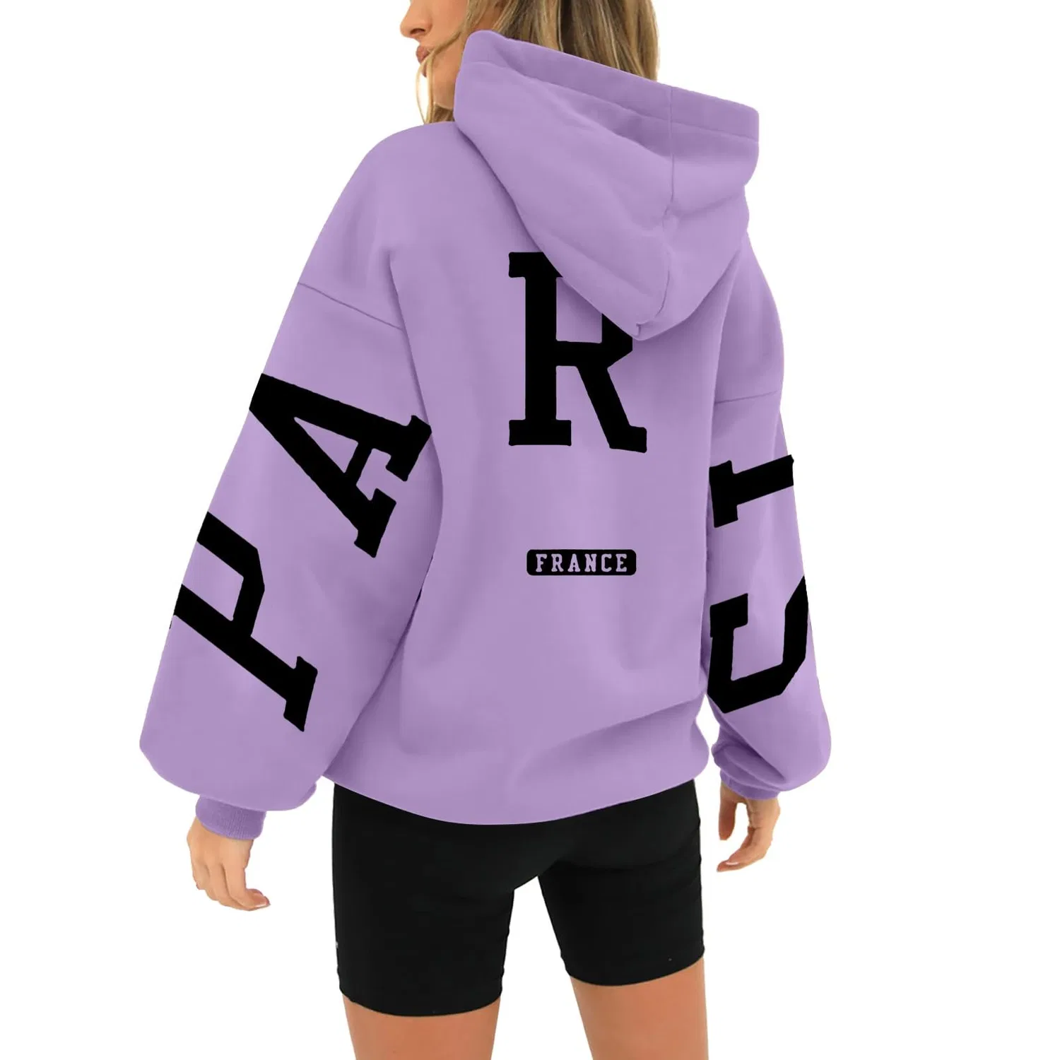 Женский худи с принтом и карманом HUIFUAO London, Z03 Purple