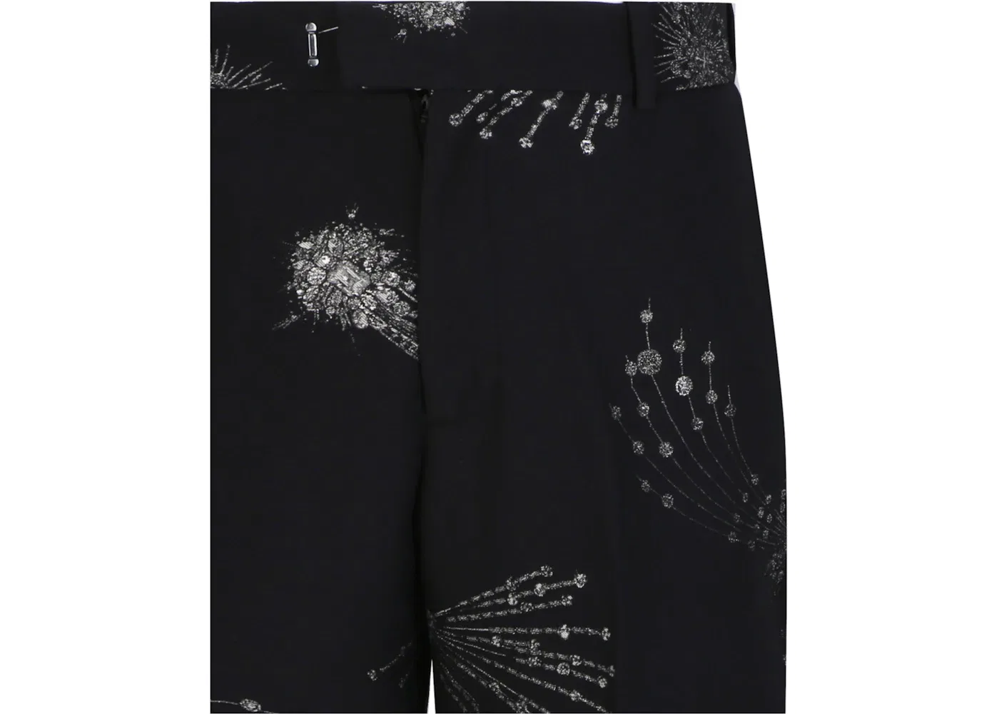 Мужские шорты Embellished Astral Alexander McQueen, Black Silver — фото 3