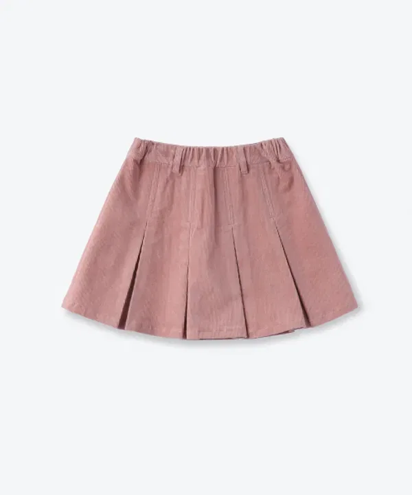 Юбка плиссе из вельвета на резинке, Musinsa Standard Kids, розовый — фото 3