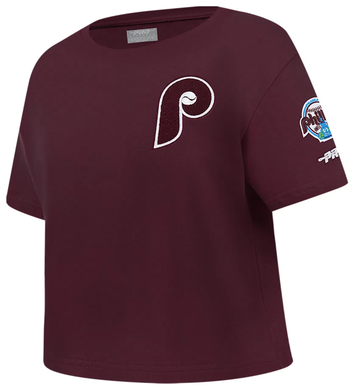 Футболка для девочек Philadelphia Phillies Classic Boxy Pro Standard, цвет Wine — фото 3
