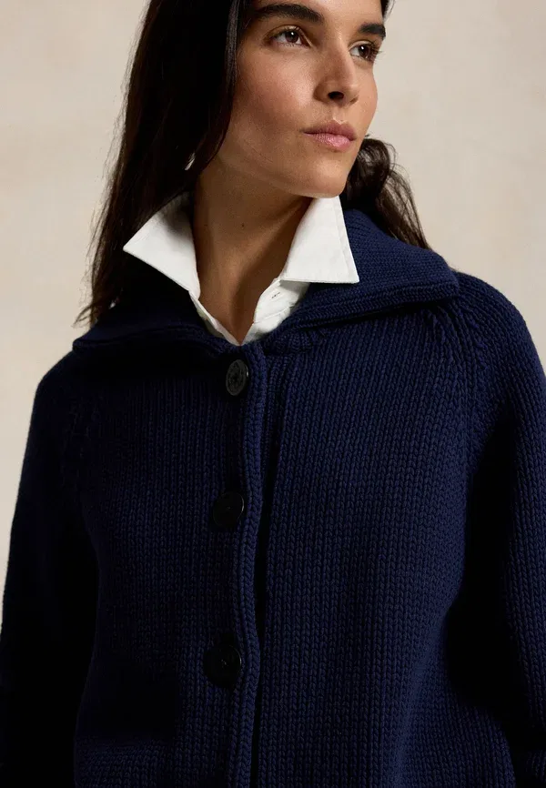 Кардиган из хлопка с нейлоном Polo Ralph Lauren, Cruise темно-синий — фото 4