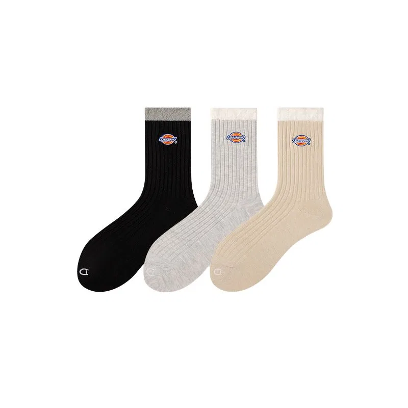 Детские носки с длинным голенищем, комплект из 3 пар, Dickies, Black/Light Heather Gray/Khaki