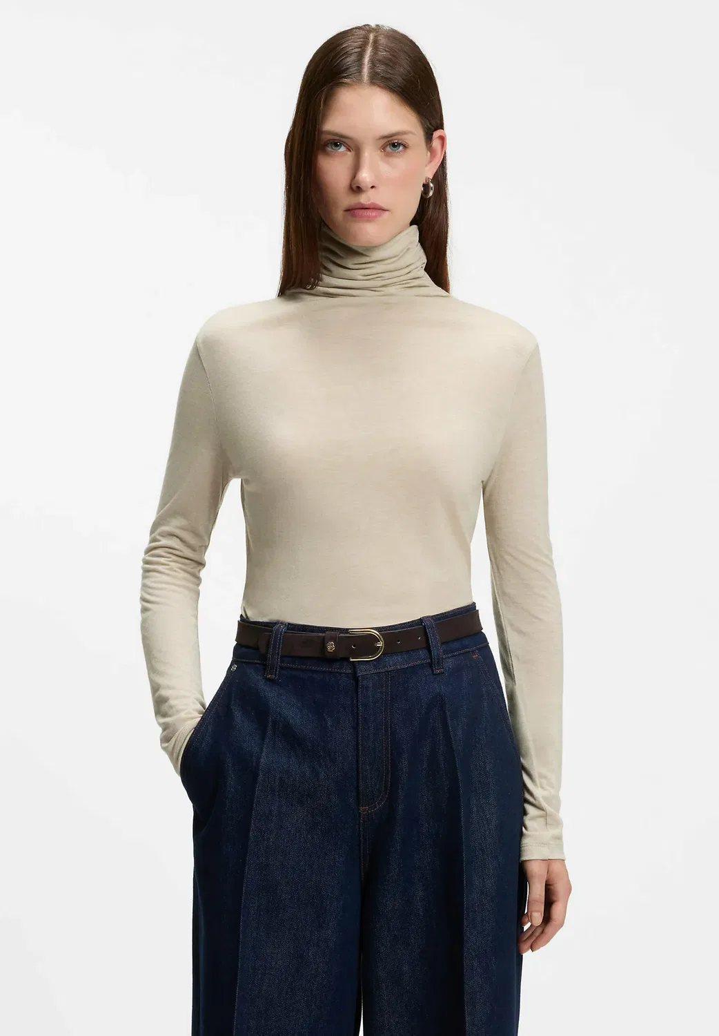Топ с длинными рукавами Boss, Natural Sixteen