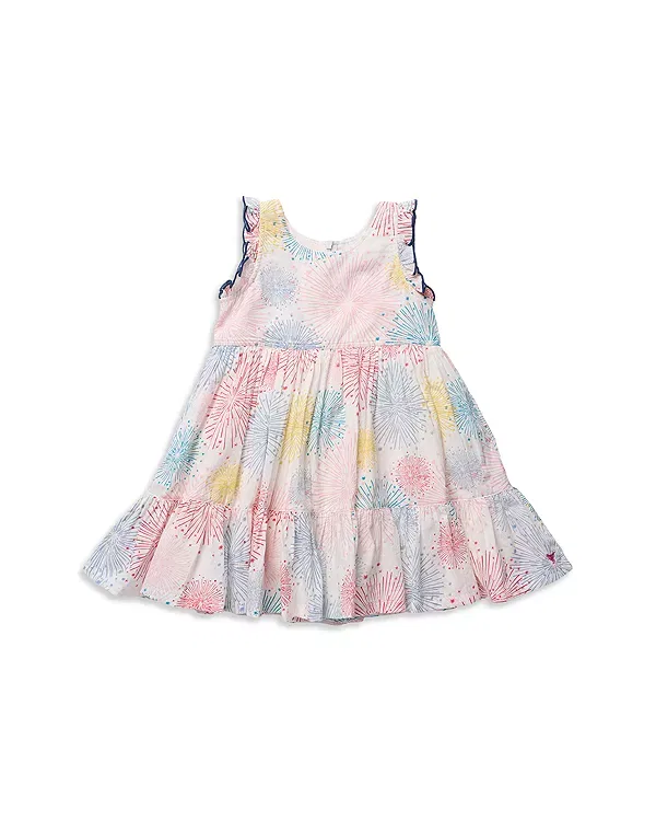 Детское платье для девочек с принтом Kelsey Dress Pink Chicken, Fireworks
