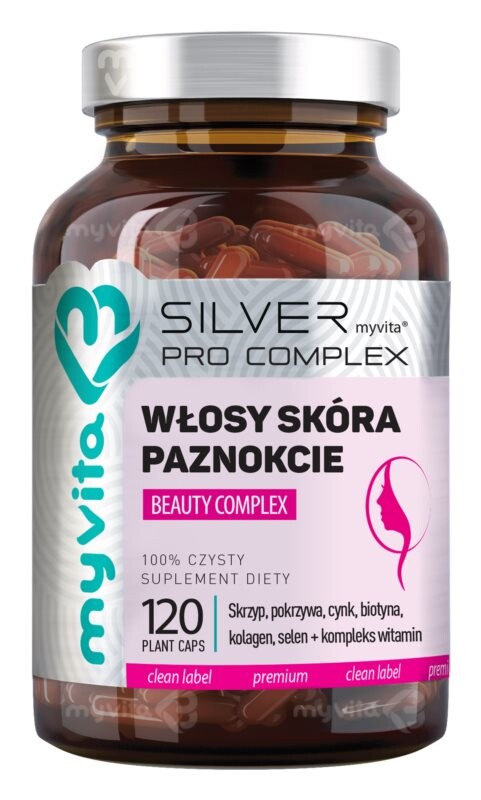 

Добавка для красивых волос, кожи и ногтей MyVita Silver Włosy Skóra Paznokcie Beauty Complex